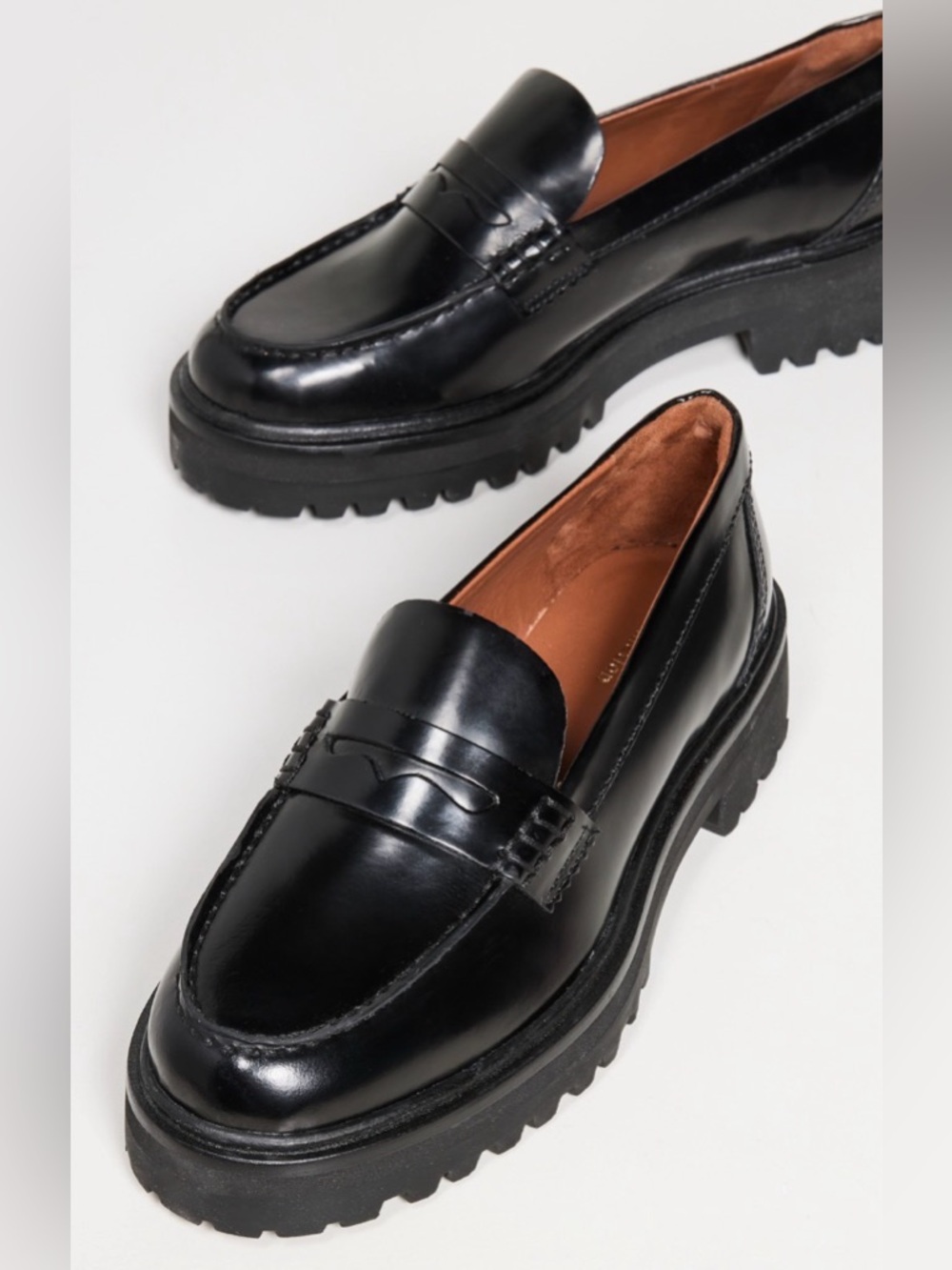Reformation Agathea Chunky Leather Loafers